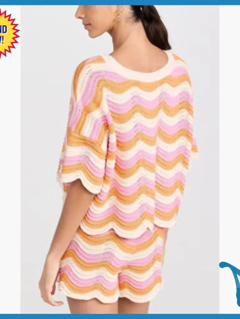 Women's 2-Piece Cover Up Set with Crochet Shorts, Polyester Spandex